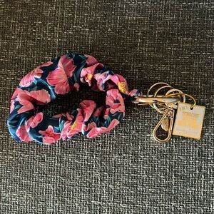NWT Simply Southern Pink Bloom 3 in 1 Scrunchie KeyFob with Pouch